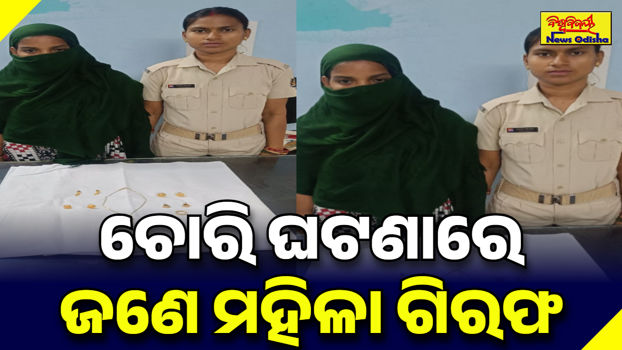 ଚୋରି ଘଟଣାରେ ଜଣେ ମହିଳା ଗିରଫ